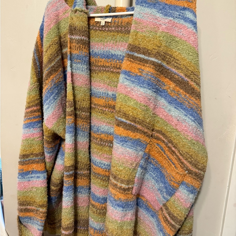 Easel Multicolor Striped Cardigan
